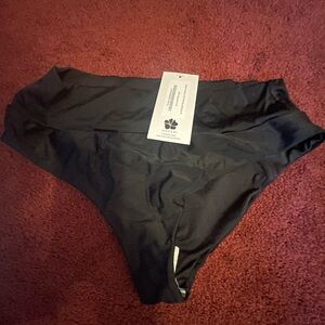 Black Hapari tummy tuck, cheeky, swim bottoms